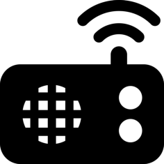 Radio Alarm Digital Sketch Svg Design, Free Vectors File